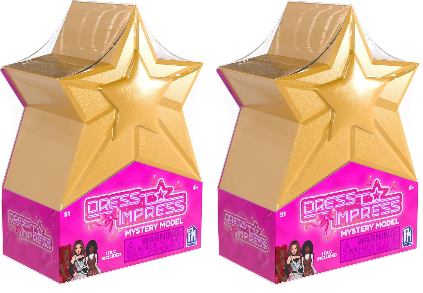 UCC Distributing Dress to Impress Mystery Models Dolls - Wave 1, Gold 2-Pack Bundle with DLC Codes