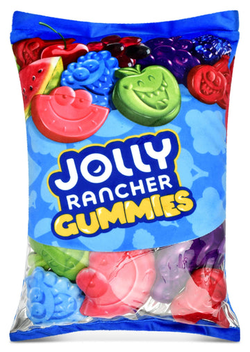 iscream Jolly Rancher Gummies Package 17" x 11" Pillow Set with Mini Shaped Gummy Candy Pillows