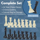 WE Games Plastic Staunton Tournament Chess Pieces in Black and Cream - 3.75 in King