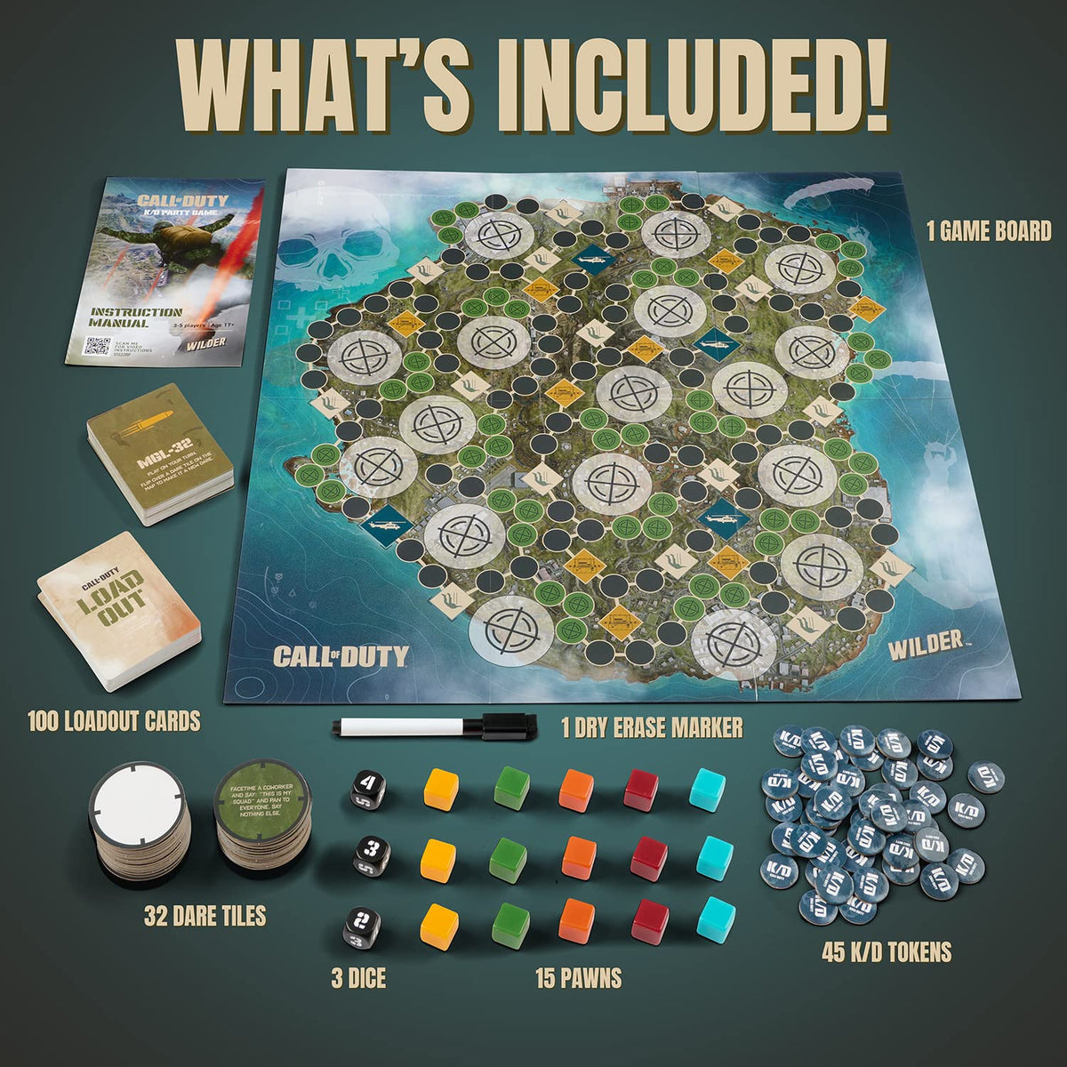 Call of Duty: K/D Party Game by Wilder - Board Games for Adults