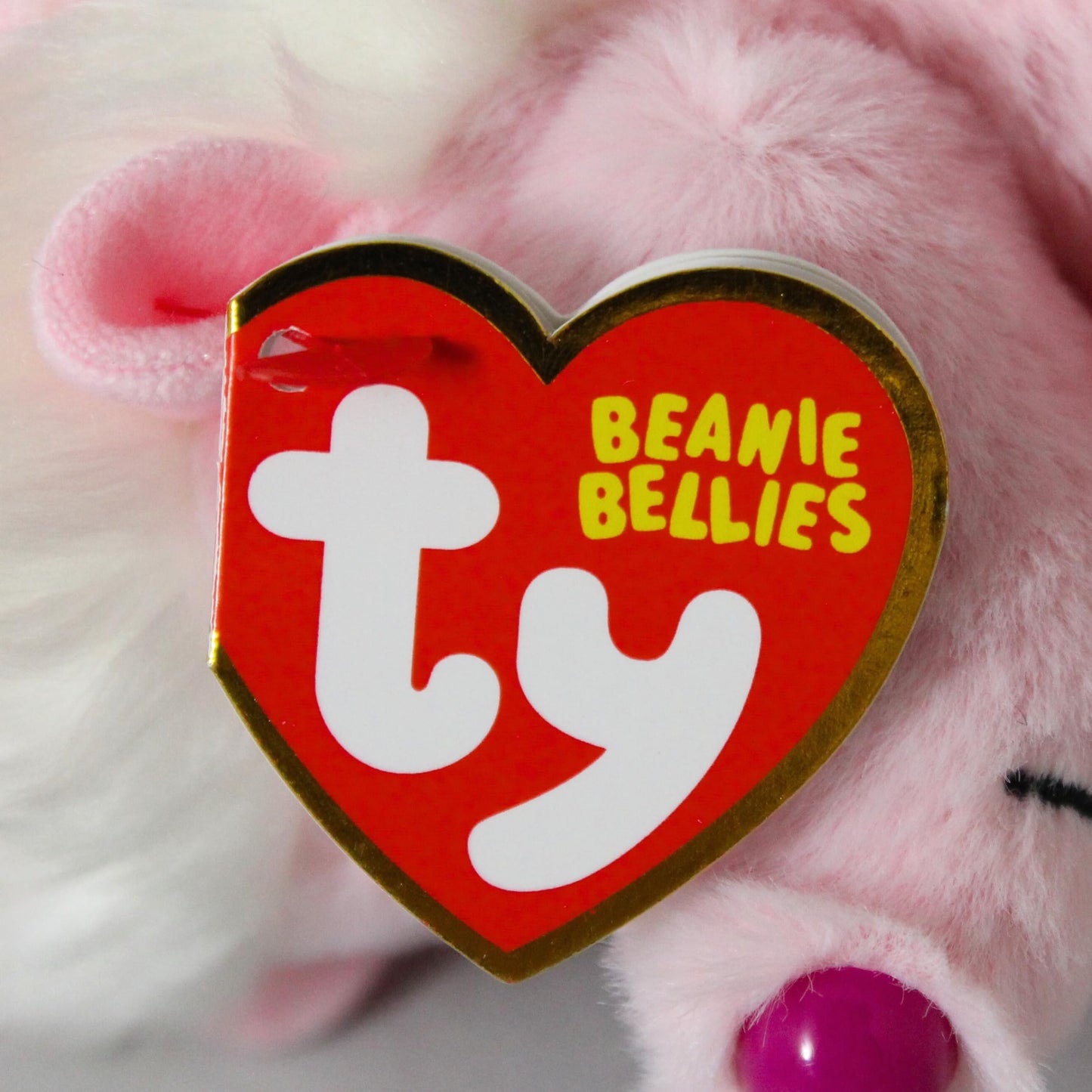 Ty Beanie Bellies Cheesecake The Pink Valentine Hedgehog - 6"