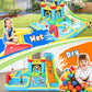 AKEYDIY Bounce House Water Slide,Giant Inflatable Water Slide for Big Kids 8-12 & Ages 3-10,Bounce House with Water Slide&Deep Pool,Blow Up Water