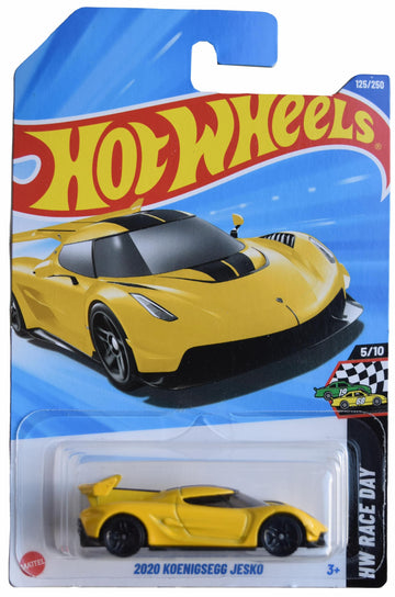 Hot Wheels 2020 Koenigsegg Jesko, HW Race Day 5/10 [Yellow] 125/250