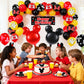 Black Red Yellow Balloon 64Pcs 12 Inch?Cute Print Balloons for Cartoon Themed Birthday Party Decorations Boys Girls Gatherings Party Supplies