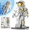FarBlocked Space Astronaut Building Block for Boy 12+, Astronaut Building Block Set Flexible Space Explorer Toy with Display Stand, Cool Spaceman