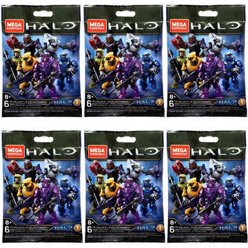 Mega Construx Halo Universe Series 1 Blind Bag Mini Figures Bundle Complete Set of 6