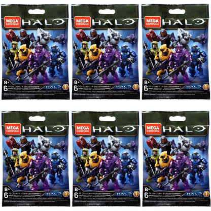 Mega Construx Halo Universe Series 1 Blind Bag Mini Figures Bundle Complete Set of 6