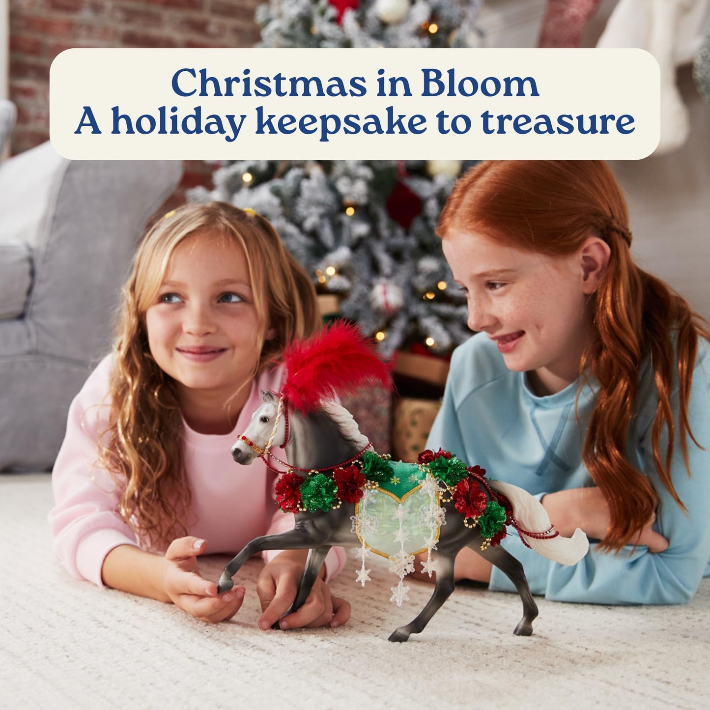 Breyer Horses 2025 Holiday Collection - Christmas in Bloom | Limited Edition Holiday Horse | Traditional 1:9 Scale Collectible Model Horse,