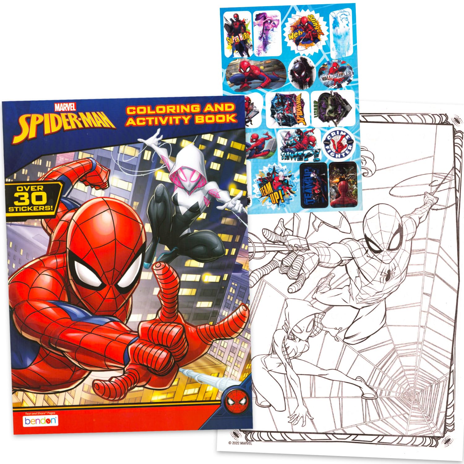 Spiderman Across the Spiderverse Coloring Book Set - 3 Pc Bundle of Coloring Activity Books, Play Pack, More | Miles Morales Spiderverse Art Pack