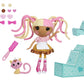 Lalaloopsy Silly Hair Scoops Waffle Cone Doll & Pet Cat, 13" Ice Cream Multicolor Hair Styling Doll & 11 Accessories, Salon Playset - Kids Gifts, Toys