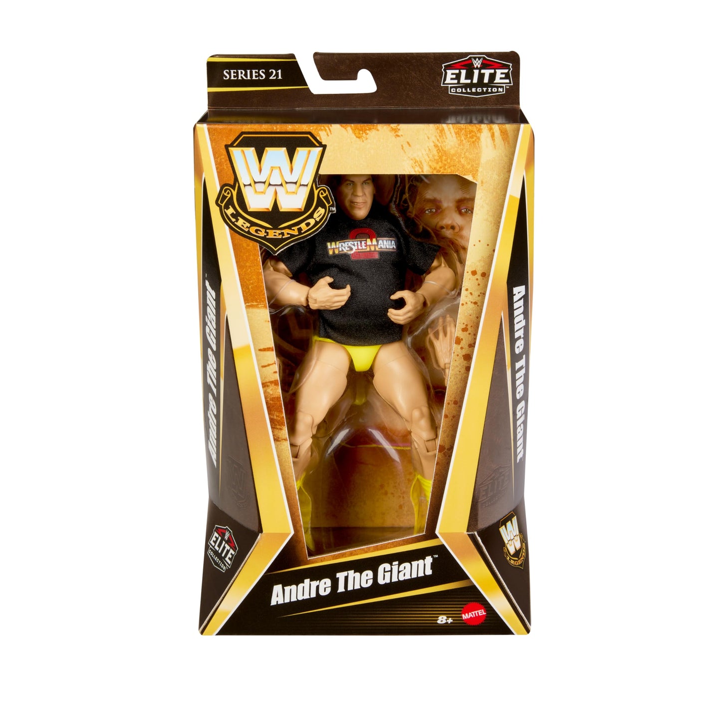 Mattel WWE André Le Géant Elite Legend Collection Articulated Figure, Interchangeable Hands & Accessories, Truefx Technology, 25 Joints, Collectable