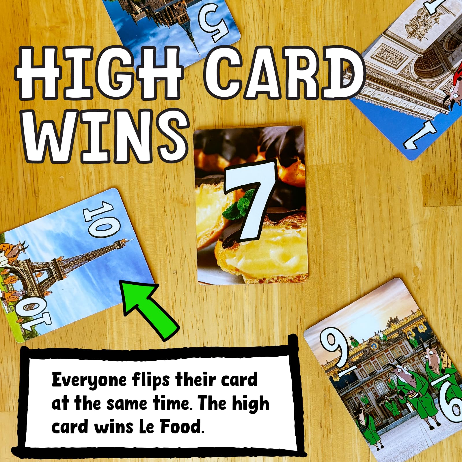 Messy Table Games French Goats in Trench Coats Card Game | Great for Game Night | Bidding and Bluffing | Perfect for Kids and Adults | Ages 8 and up