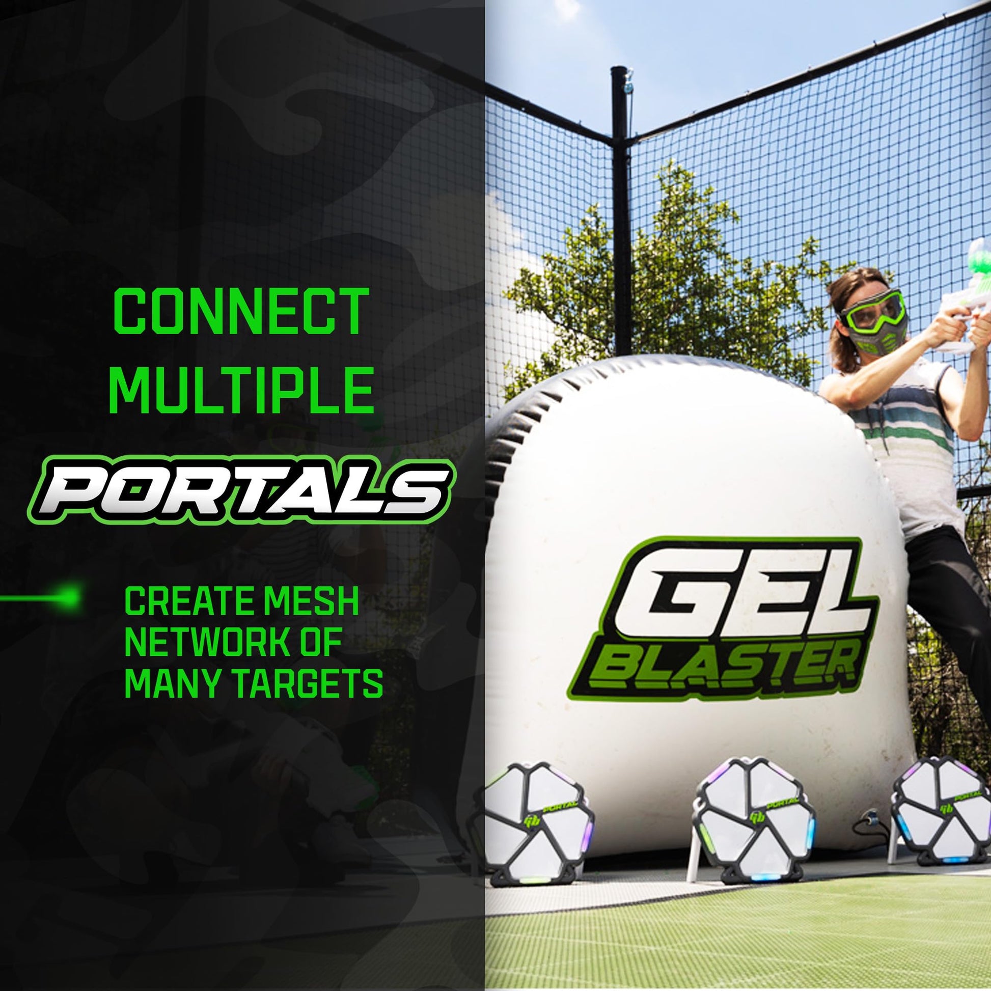 Gel Blaster Portal Smart Target System with Included App - Target System with Responsive LED Panels for 10 Plus Interactive & Multiplayer Games