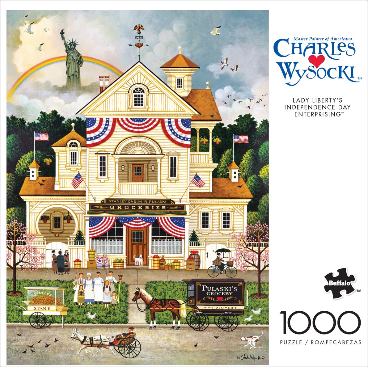 Buffalo Games - Charles Wysocki Lady Liberty - 1000 Piece Puzzle for Adults