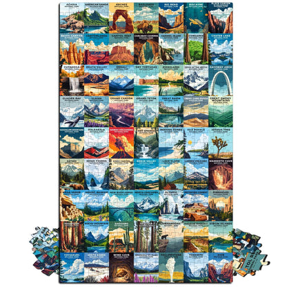 Jigsaw Puzzles for Adults 500 Pieces - Challenging Colorful and Unique with Large Poster - Letters on Back - AI Art - Rompecabezas para Adultos