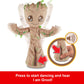 Mattel Marvel Plush, Dancing Groot English-Speaking Soft Toy, 13 Inches Tall with Sound, Phrases, Music & Dance Moves