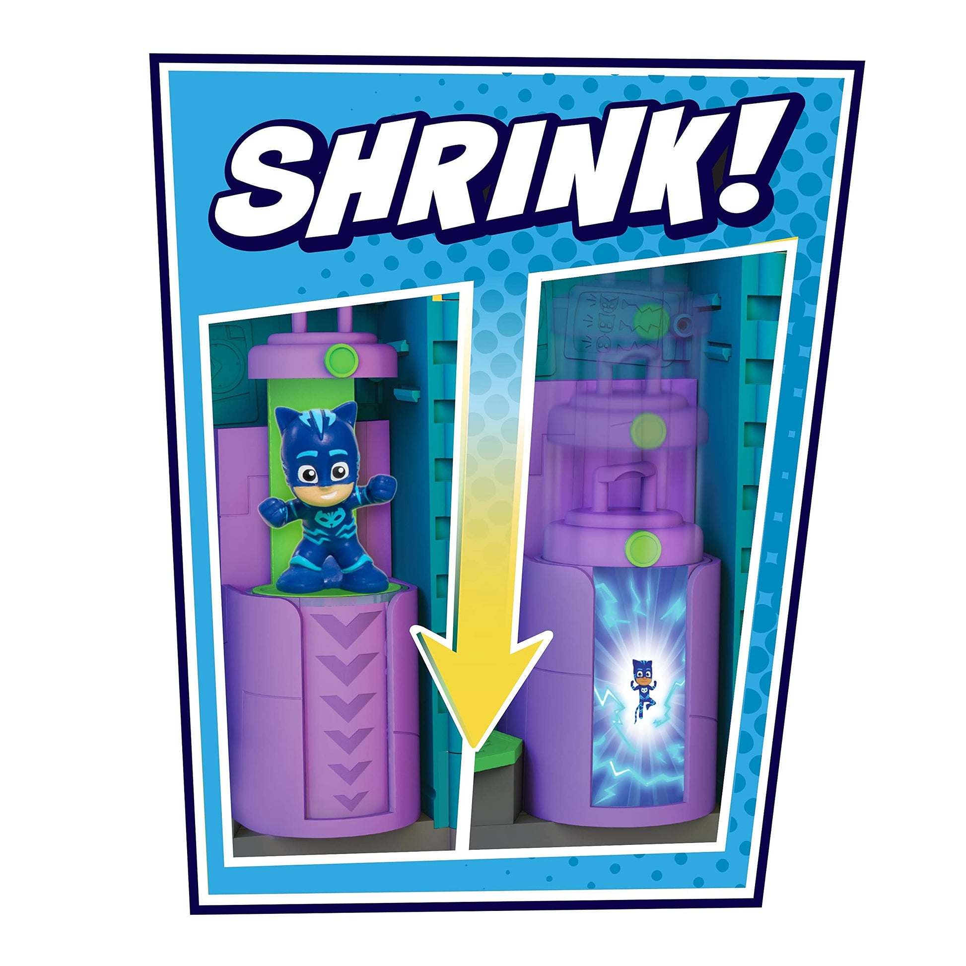 PJ Masks Nighttime Micros Romeo’s Lair Playset, Includes Catboy and Romeo Mini Figures, by Just Play