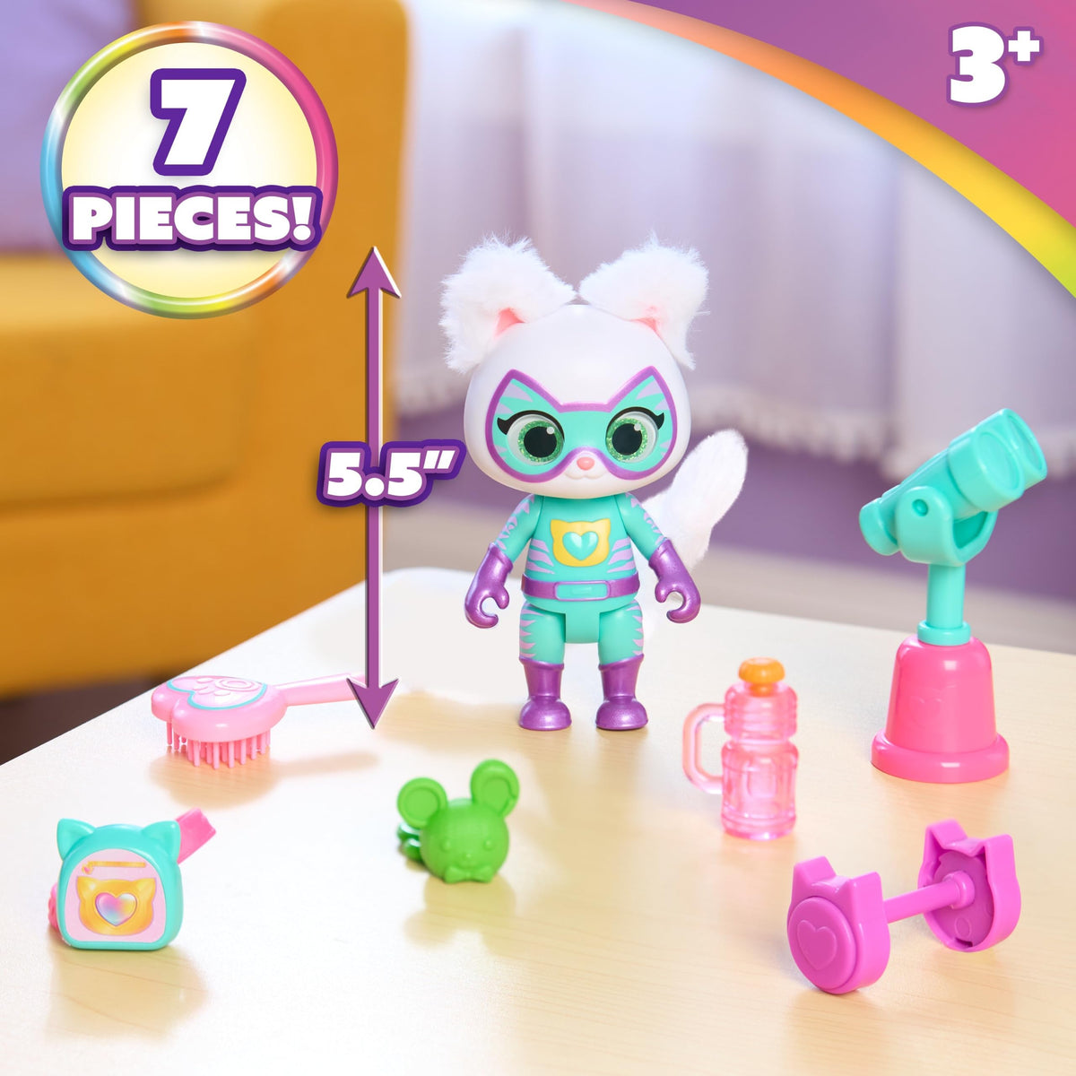Disney Jr. SuperKitties Su-Purr Wild Ready Furr Action Bitsy Figure