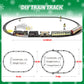 Funwee Electric Steam Train Set with Glowing Passenger Carriages,Locomotive Train Model for Under Christmas Tree with Lights,Smoke and Sounds,Gift