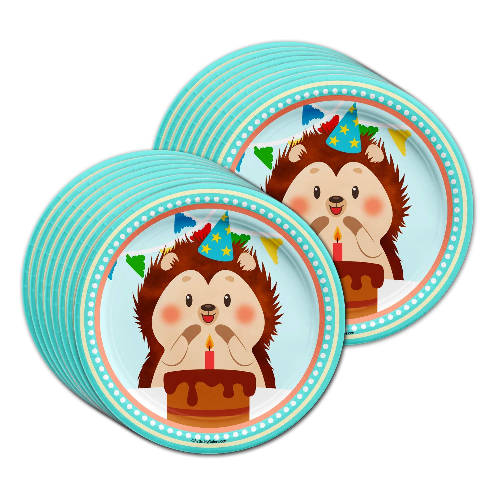 Birthday Galore Hedgehog Party Supplies for Kids and Adults - Fun Celebration Set with Plates, Napkins, Cups, Tableware, Quick Setup, Colorful