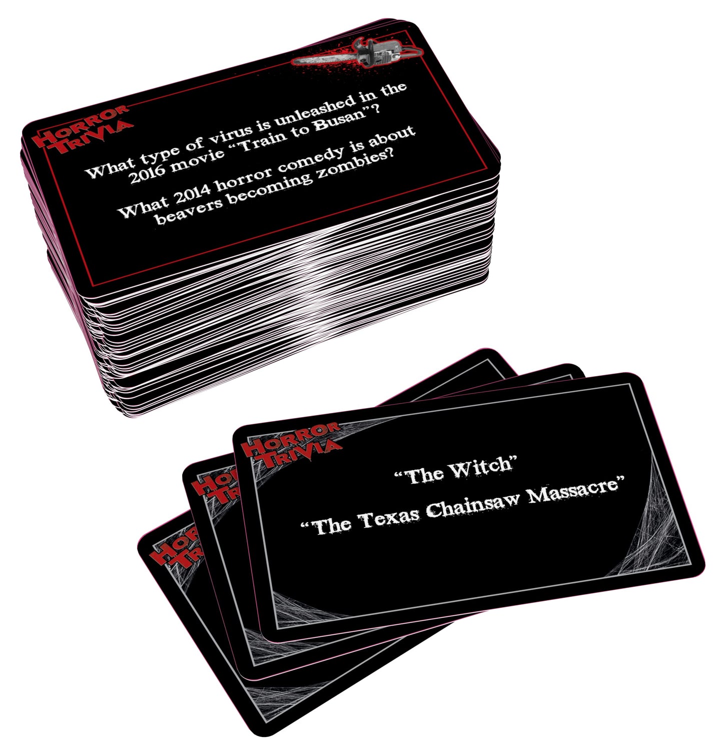 Horror Trivia Card Game - Test Your Knowledge of Horror Pop Culture Facts with 300 Scary Fun Trivia Questions