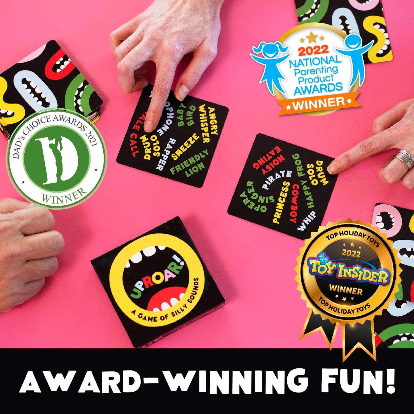 UPROAR! Family Word Sound-Matching Card Game - Crowd-Pleaser - Fast-Paced Party Game for Kids, Teens & Adults | Perfect for Family Game Night, Parties