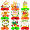 LOONELO 9 Pcs Happy Sukkot Honeycomb Centerpieces, Sukkot Table Decorations Table Toppers Party Decorations for Jewish Holiday Celebration Festival