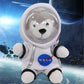 DolliBu Grey Wolf Astronaut Plush Toy - Wild Life Astronaut Stuffed Animal with Space Helmet and NASA Astronaut Suit, Spaceman Doll Decor for Girls