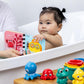 Baby Einstein Ocean Explorers Opus Bath Pals 11-Piece Gift Set, Waterproof Bath Book, Bath Cups, Animal Shape Bath Toys for Baby and Toddler, Ages 3