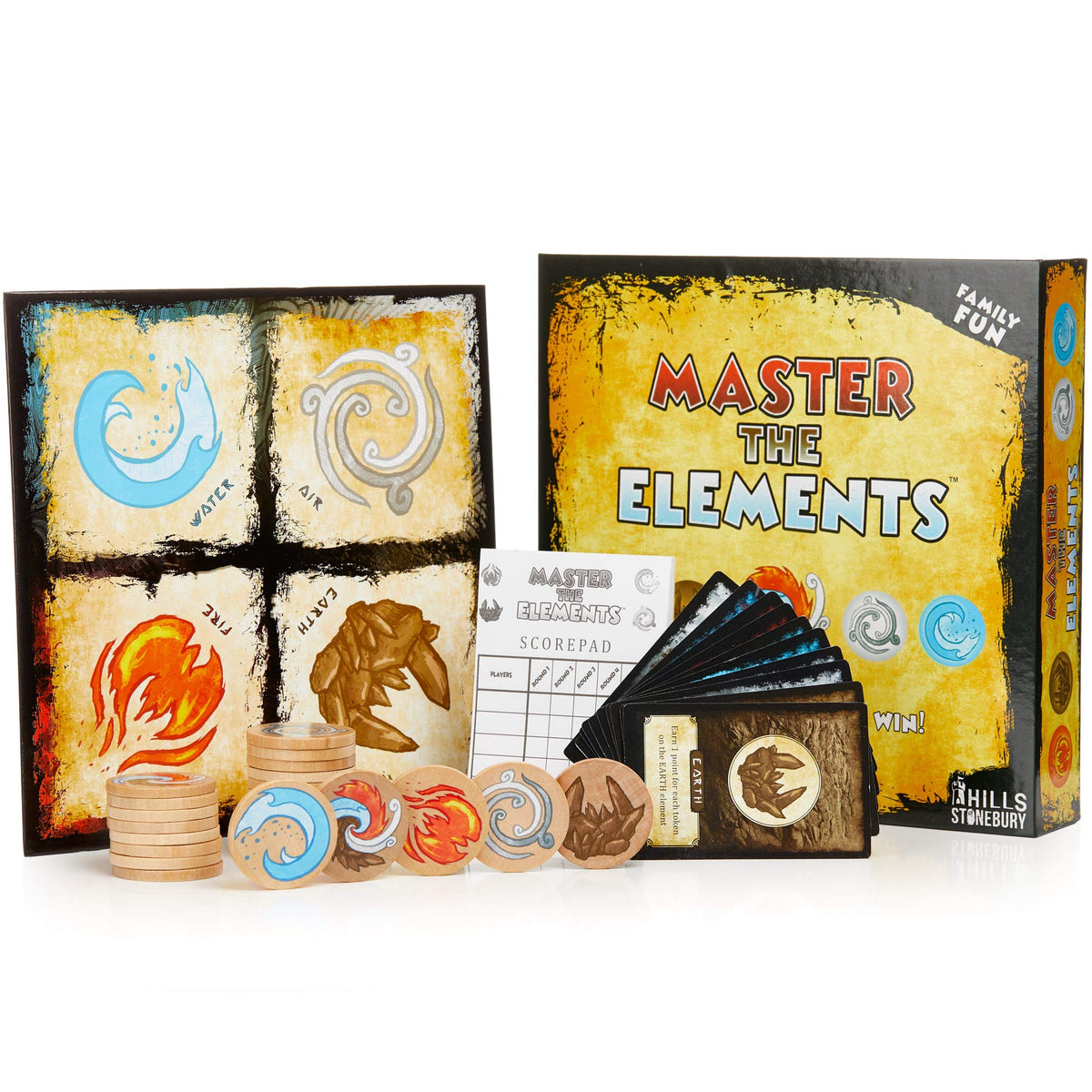 Master The Elements Novelty Board Game of Strategy and Chance
