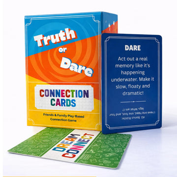 Mellow Minds Truth or Dare Card Game for Families, Couples & Friends - 100 Fun Conversation & Connection Cards for Game Night, Bonding, Parties & Road