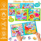 Magnetic Puzzles for Kids Ages 3-5, Two-Book Set, Dinosaur Animal Jigsaw Puzzle Magnet Books Travel Games Montessori Preschool Learning Activities