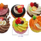 Set of 6 Miniature Cupcakes - Handcrafted Dollhouse Food Accessories, 1/6 Scale Tiny Clay Cupcakes, 0.6 Inch Mini Desserts for Collectibles &