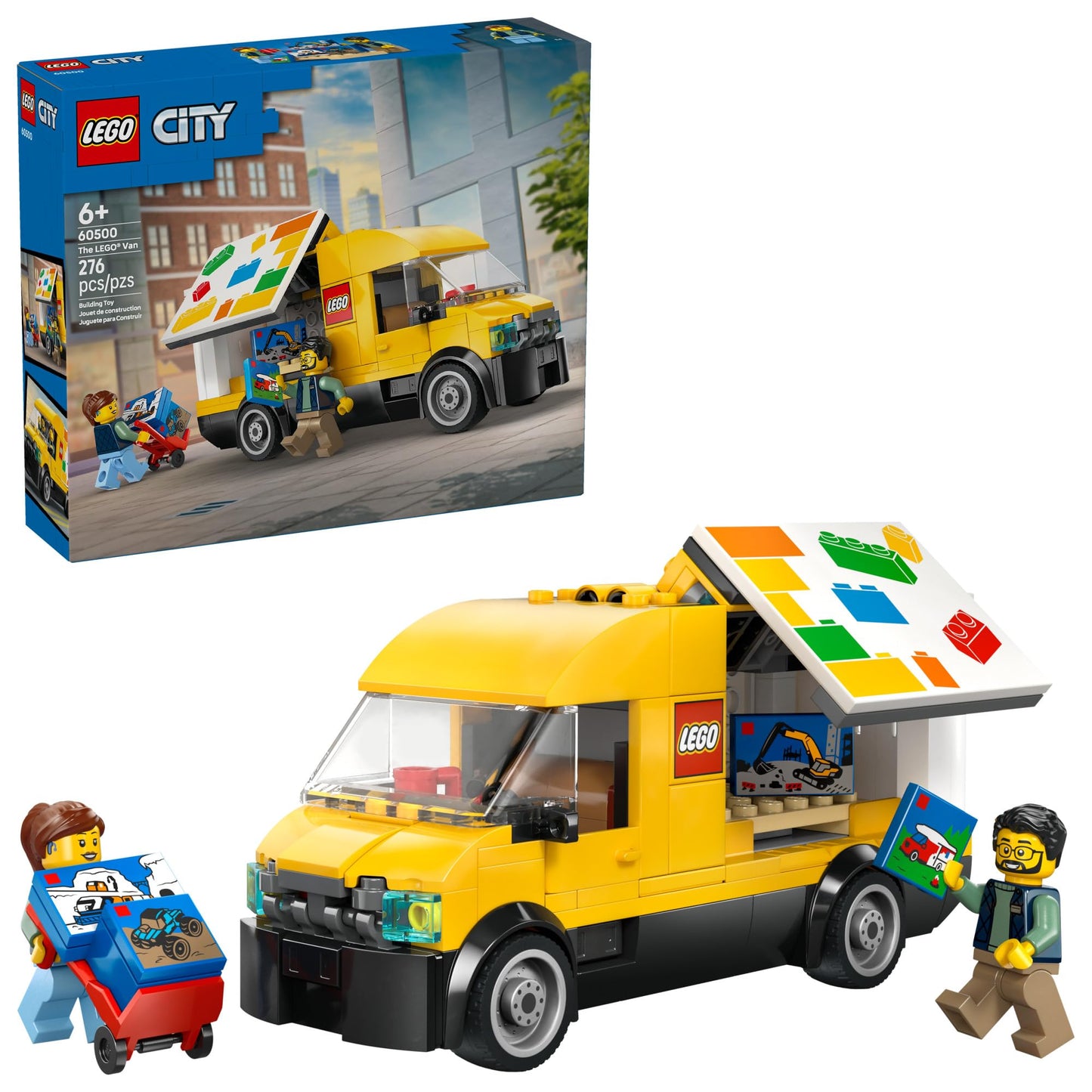 LEGO City: The Van Building Toy for Kids - Pretend Play Set for Boys & Girls, Ages 6+ - Delivery Van Toy W/2 Minifigures & 4 Mini Box Elements - Gift