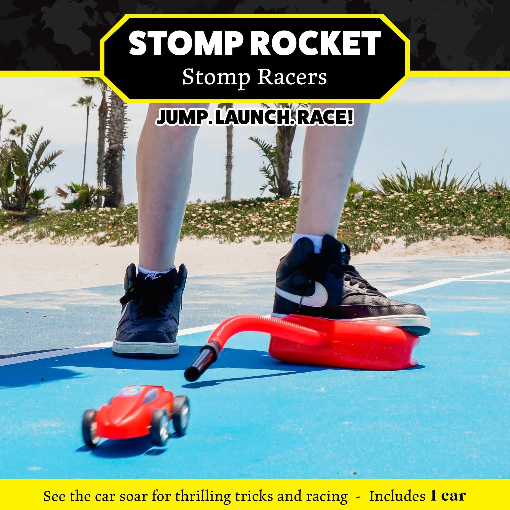 Stomp Racer by Stomp Rocket, Air Powered Race Car, 1 Red Car