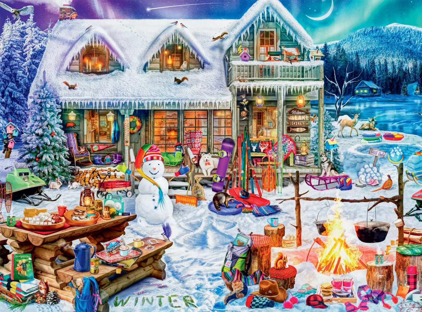 Buffalo Games - Aimee Stewart Winterland Fun - 1000 Piece Puzzle for Adults