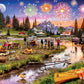 MasterPieces 1000 Piece Jigsaw Puzzle for Adults, Family, Or Youth - Fireworks on The Mountain - 19.25"x26.75"