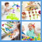 48 Piece Suction Cup Toys Construction Set - Silicone Building Blocks DIY Fun Bath Toys for Kids Ages3-6, travel essentials for toddlers 3-5, Darts