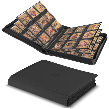 Toploader Binder, Holds 360 Top Loaders,9 Pocket Top Loader Binders for 3" x 4" Rigid Cards,Toploader Card Binder for Trading Cards Baseball, Football