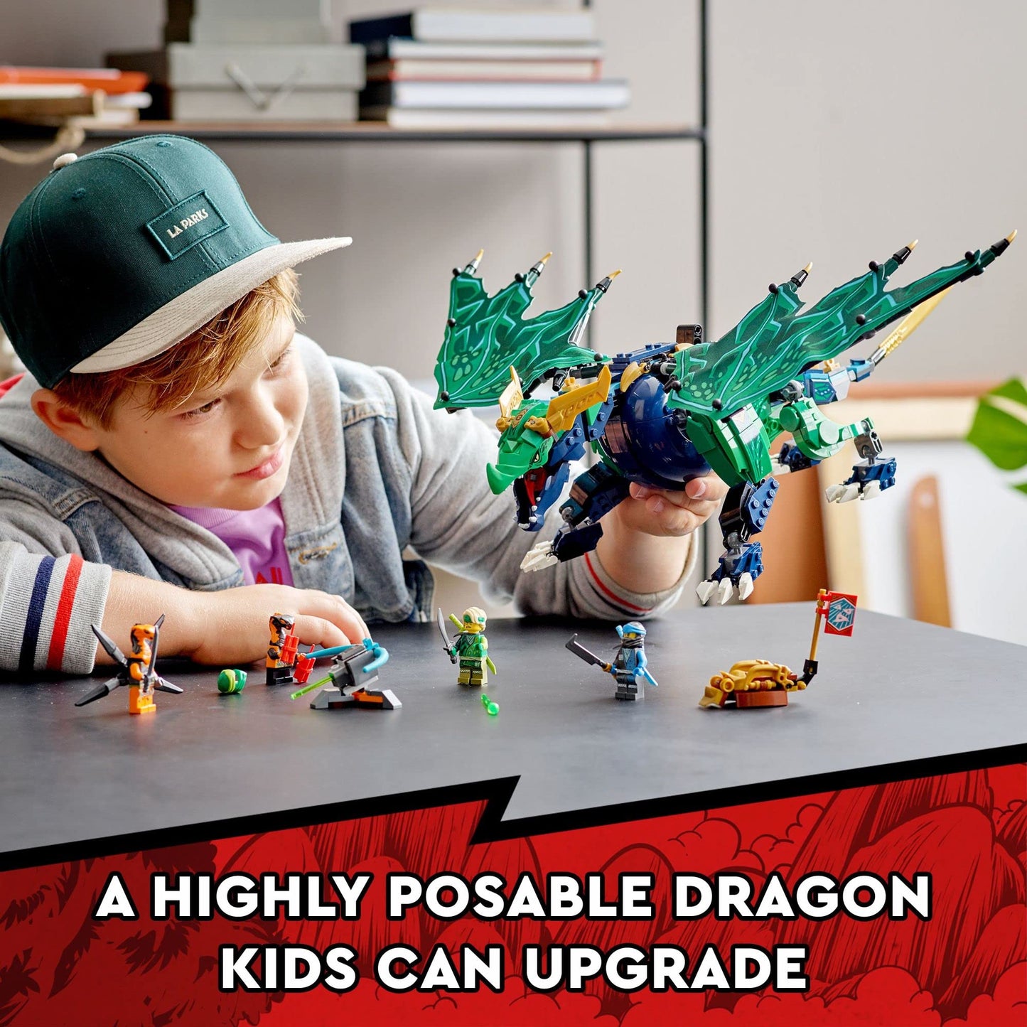LEGO NINJAGO Lloyd’s Legendary Dragon Toy, 71766 Set with Snake Figures & NYA Minifigure, Collectible Mission Banner Series