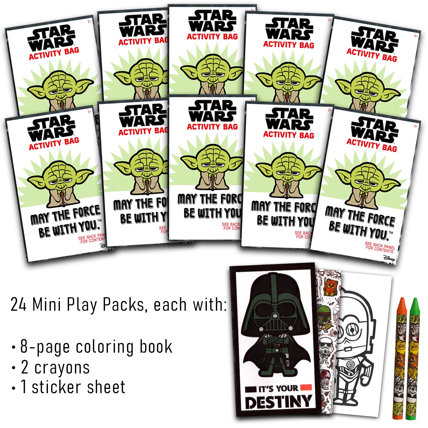Star Wars Party Favors for Kids Bundle - 24 Mini Activity Packs