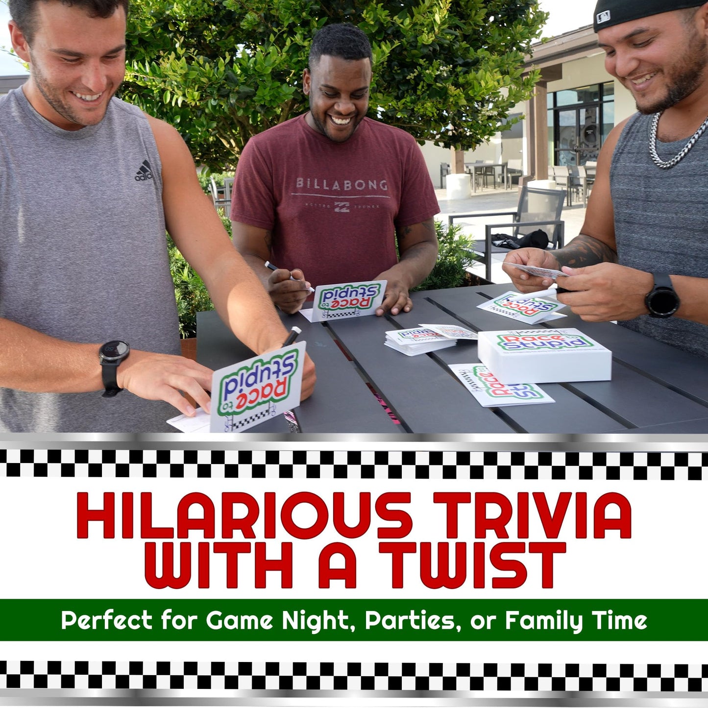 Race to Stupid Trivia Card Game - Family Games for Adults & Teens, Hilarious Party Games for Family Game Night Fun, Educational & Challenging Trivia