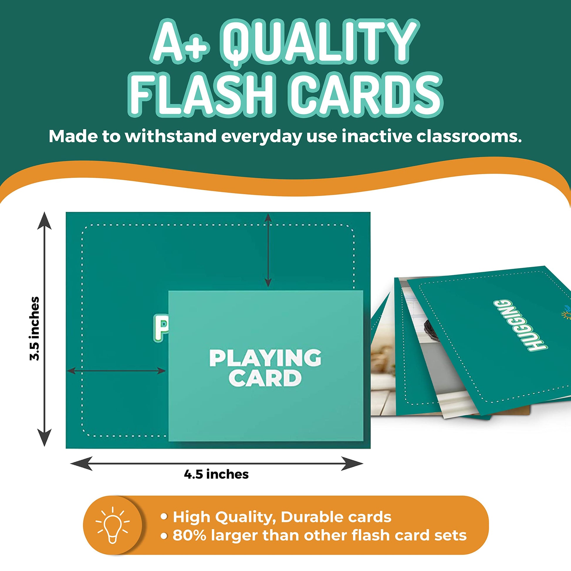 CreateFun 50 Action Verbs Flash Cards for Speech Therapy & ESL Vocabulary