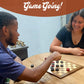 WE Games Wooden Checkers Pieces with Drawstring Storage Bag - 24 Checker Pieces Only - Red & Black, 1.062-inch Diameter