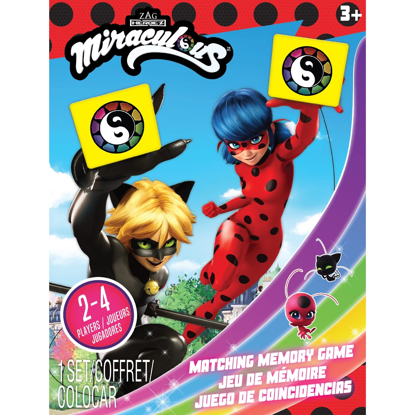 TCG Toys Miraculous Ladybug - Memory Matching Card Game - Featuring 72 Full Color Pieces - Promote and Improve Memory & Sensory Development Skills