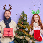 Ruisita 9 Pack Reindeer Headband Ornaments Christmas Antlers Costume Headwear Decoration Assorted Styles Party Gifts for Holiday