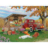 Bits and Pieces - Large 300 Piece Jigsaw Puzzle for Adults - Taste of Autumn Fall Farm Market Dog Truck Apple Field Jigsaw Puzzle by Artist John