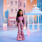 Barbie Signature My Scene Jai Doll and Accessories, Black Braids, Y2K-Inspired Outfit with Pink Top, Vinyl Jacket, Floral Flare Pants and Doll Stand