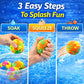 24 PCS Splash Water Balls with Mesh Bag, Kids Bulk Party Favor Games