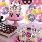 Daisy Duck Party Decoration Set - Movie Theme Banner, Cake Topper, Latex Balloons for Fan's Birthday Supplies